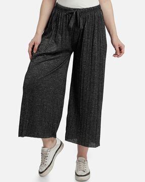 textured relaxed fit palazzos