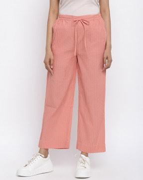 textured relaxed fit pants