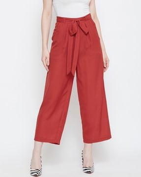 textured relaxed fit pants
