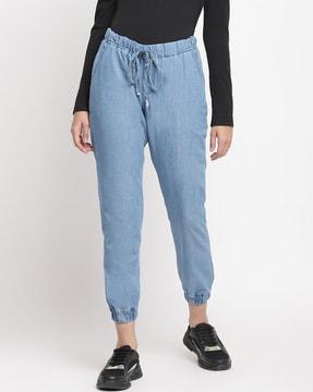 textured relaxed fit trousers