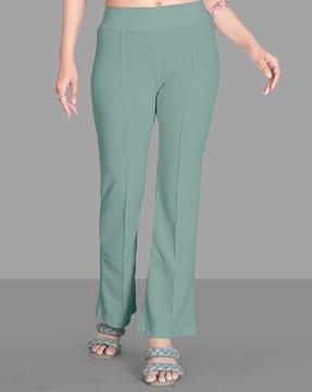 textured relaxed fit trousers