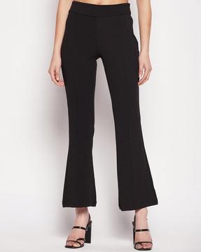 textured relaxed fit trousers