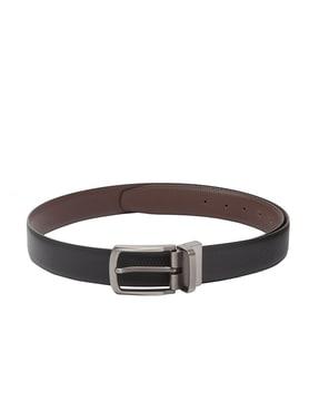 textured reversible belt with tang clasp