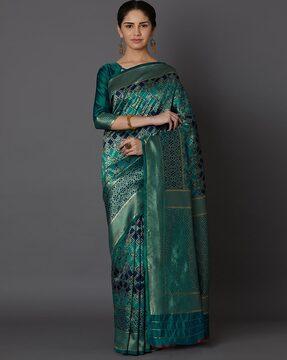 textured saree with border
