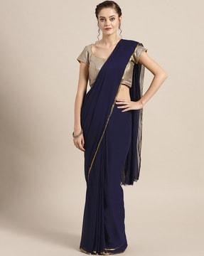 textured saree with contrast border