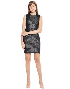 textured sheath dress