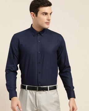 textured shirt with full sleeve