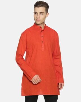 textured short kurta