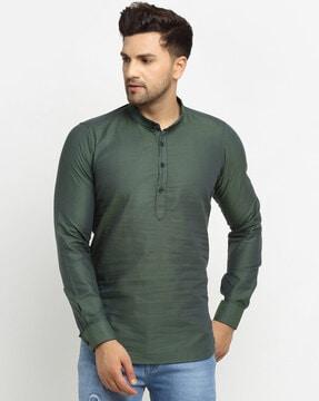 textured short kurta