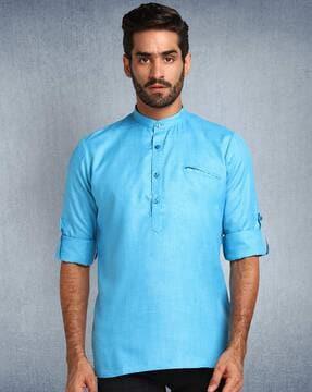 textured short kurta