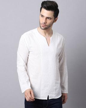 textured short kurta