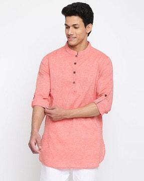 textured short kurta