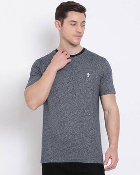 textured short sleeves t-shirt