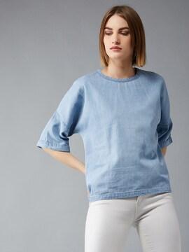 textured short sleeves top