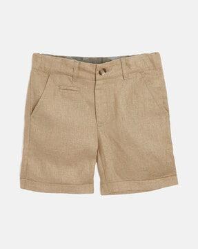 textured shorts with insert pockets