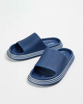 textured slides flip flops