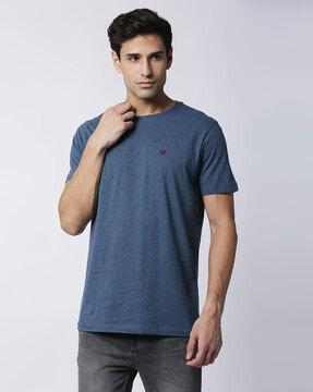 textured slim fit crew-neck t-shirt