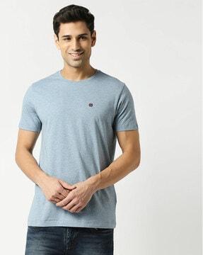 textured slim fit crew-neck t-shirt