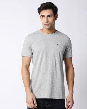 textured slim fit crew-neck t-shirt