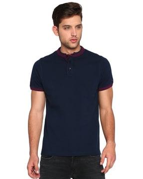 textured slim fit henley t-shirt