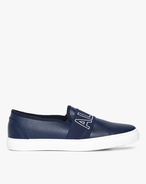 textured slip-on casual shoes