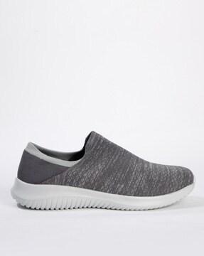 textured slip-on casual shoes