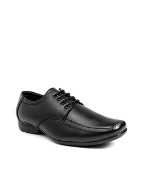 textured slip-on formal shoes