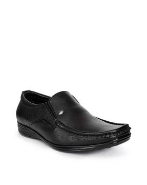 textured slip-on loafers