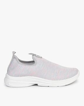textured slip-on shoes