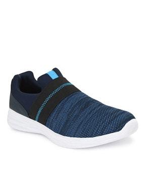 textured slip-on walking shoes