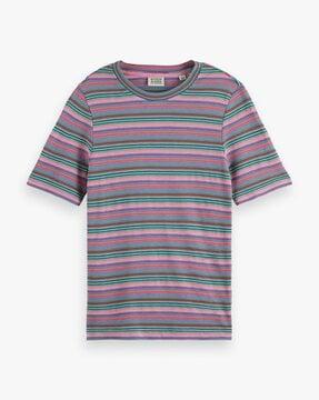 textured striped slim fit t-shirt