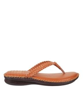 textured thong flip-flops