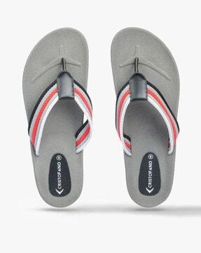 textured thong-strap flip-flops