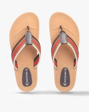 textured thong-strap flip-flops