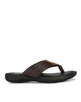 textured thong-strap flip-flops