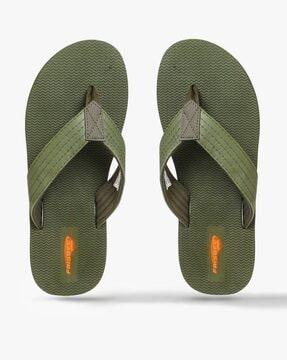 textured thong-strap flip-flops