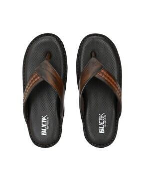 textured thong-strap flip-flops