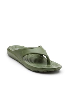 textured thong-strap flip flops