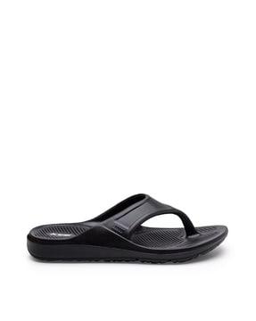 textured thong-strap flip flops