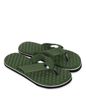 textured thong-strap flip-flops