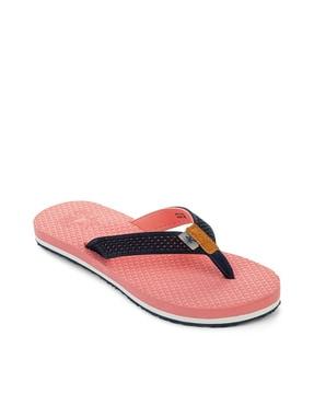 textured thong-strap flip flops