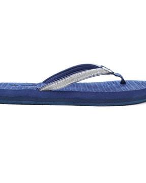 textured thong-strap flip flops