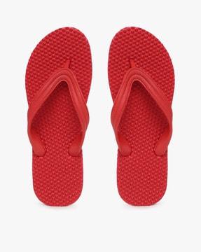 textured thong-strap flip-flops