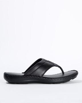 textured thong-strap flip-flops