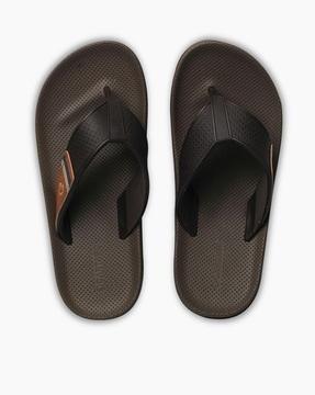 textured thong-strap flip-flops