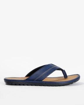 textured thong-strap flip-flops