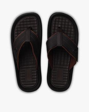 textured thong-strap flip-flops