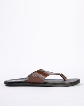 textured thong-strap flip-flops