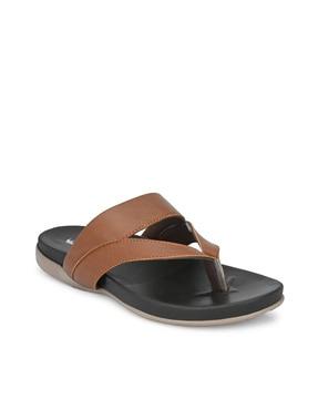 textured thong-strap sandal