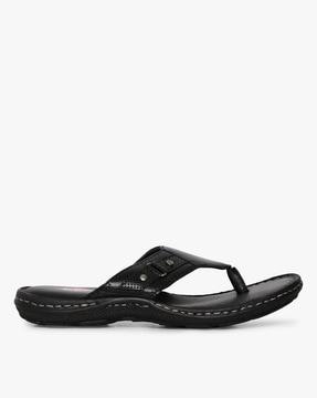 textured thong-strap slippers
